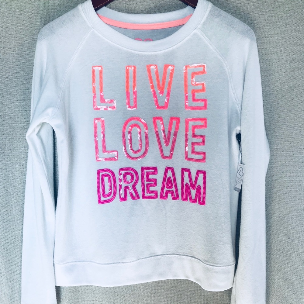 💙2/$20 Live Love Dream lounge sweatershirt NWT